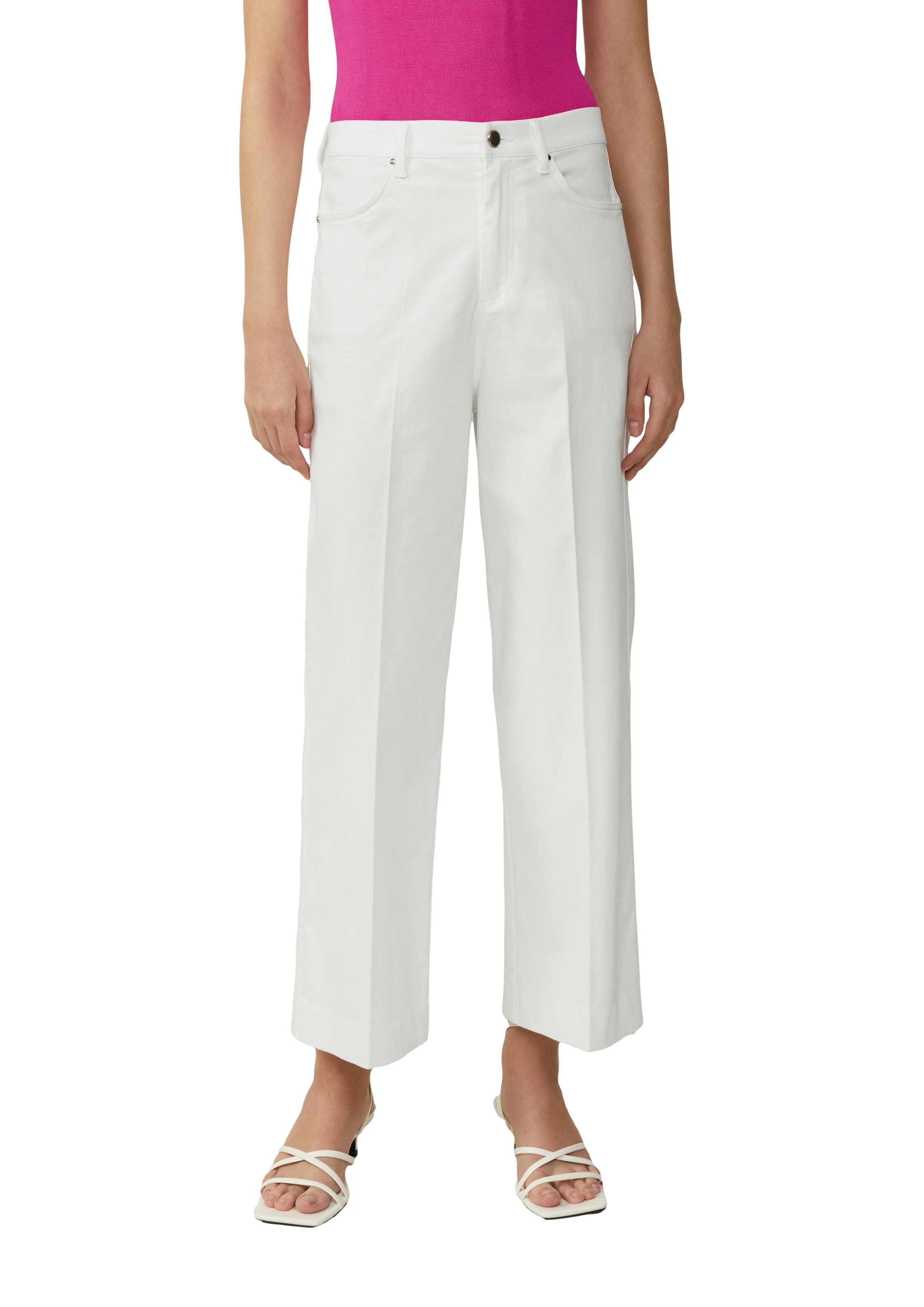 s.Oliver BLACK LABEL 7/8-Jeans mit geradem Bein und Buntfalte