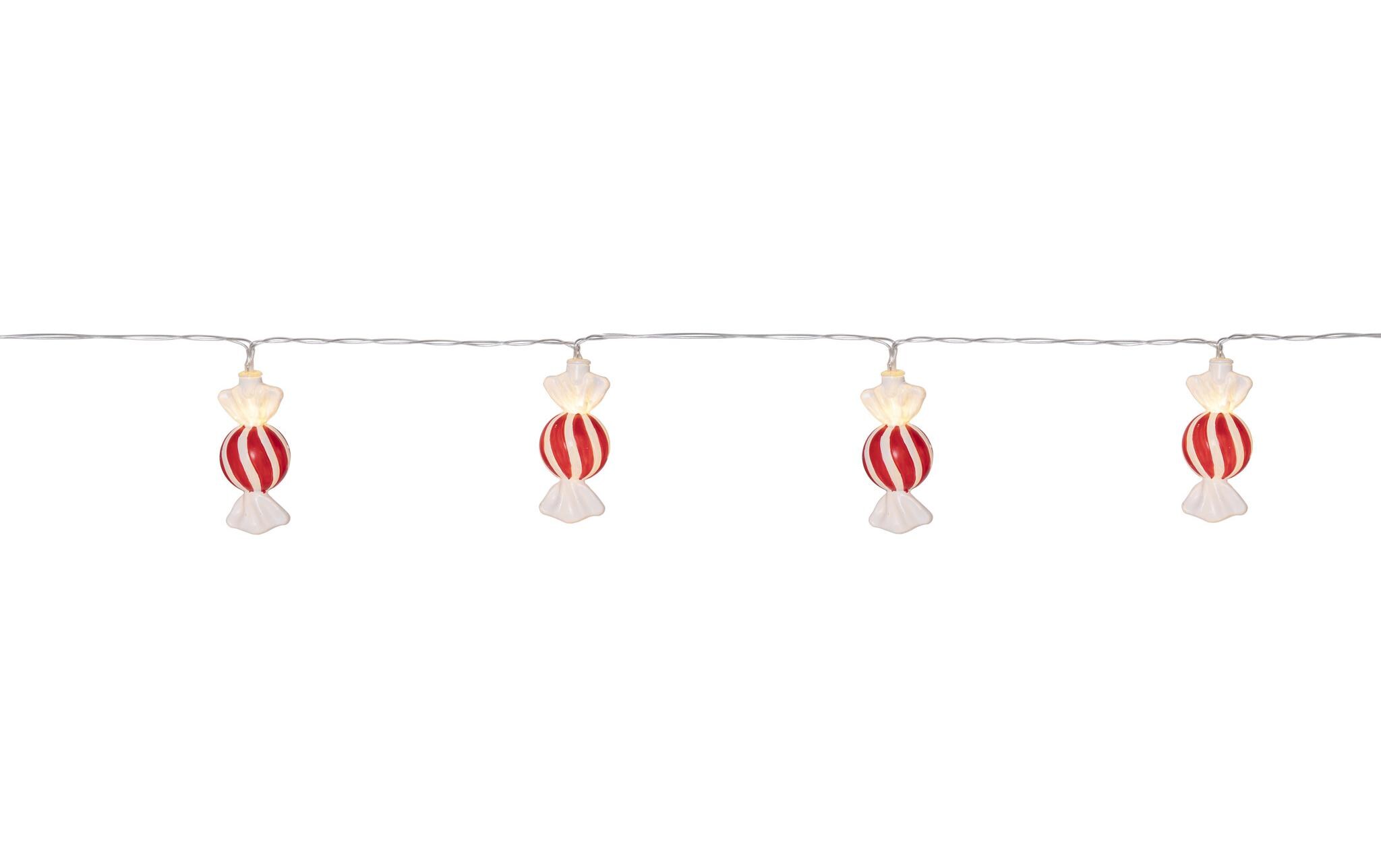 LED-Lichterkette Bonbon, Indoor, Warmweiss, RotLichterkette mit warmweissem Licht, ideal für den Innenbereich