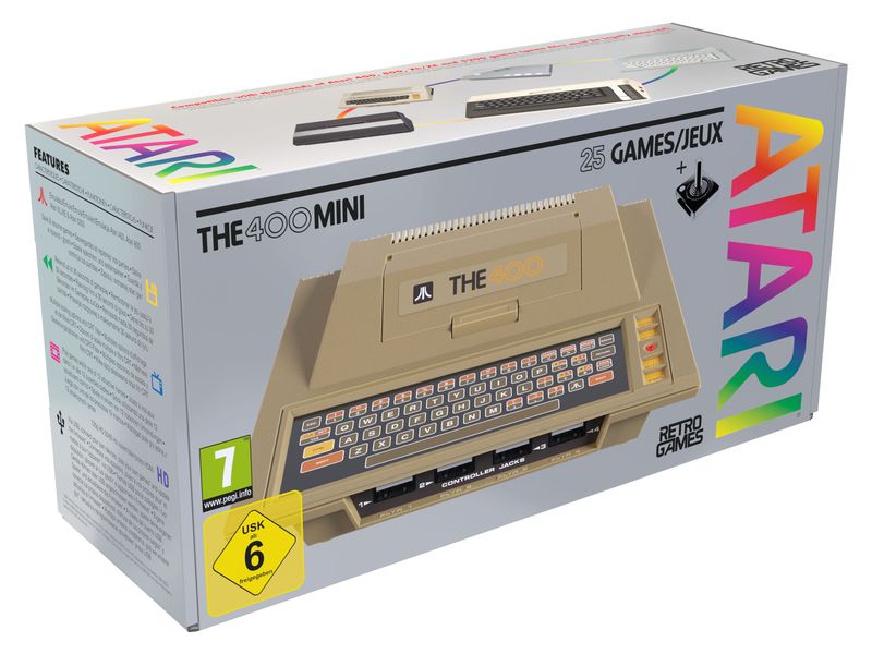 GAME Spielkonsole Atari THE400 Mini Atari bringt das Computerzeitalter nach Hause. Nochmal!