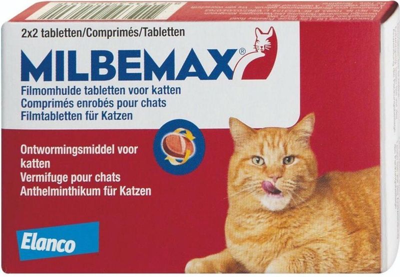 Milbemax Kat - Ontwormingsmiddel - 2 x 2 tabletten