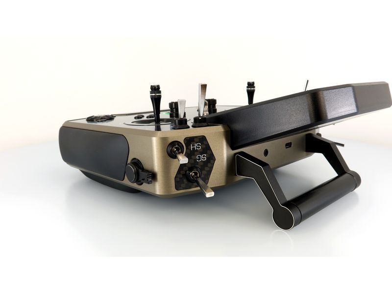 Jeti Fernsteuerung DS-24II Carbon Line Bronze 24 Kanal, Dup Professioneller 24-Kanal-Sender mit Geber auf Rückseite und Carbon-Frontplatte