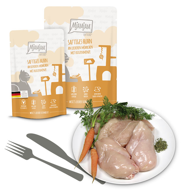 Quetschie - saftiges Huhn an leckeren Möhrchen