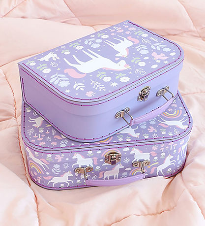 A Little Lovely Company Kofferset - 2 st. - 29x20/25,5x18 cm -