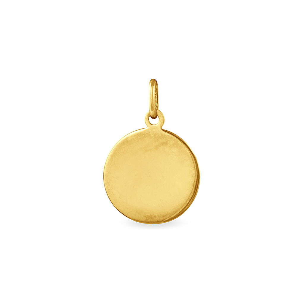 Pendentif Vierge Rond Or Jaune