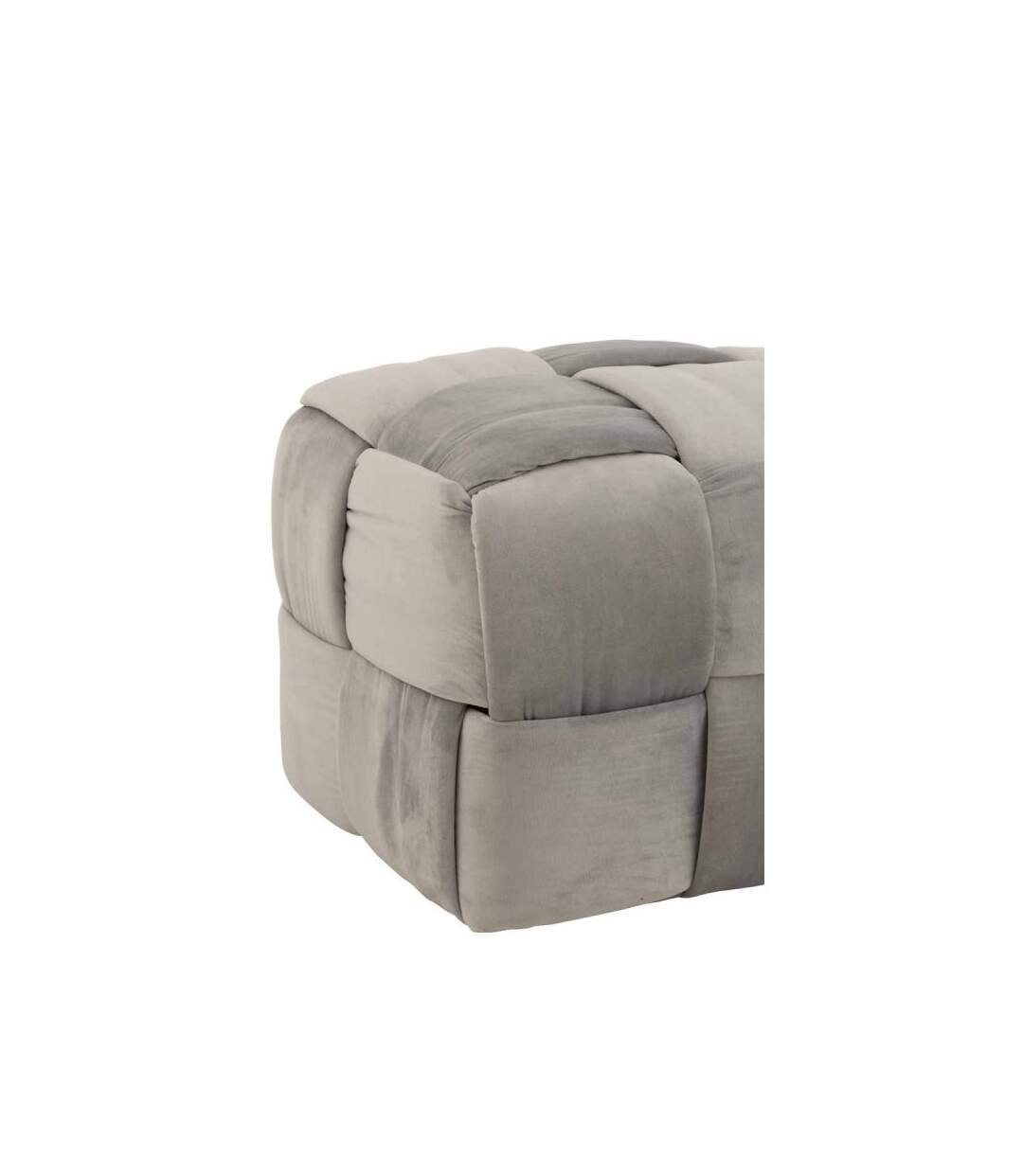 Paris Prix - Pouf Design 3 Personnes 120cm Gris Clair