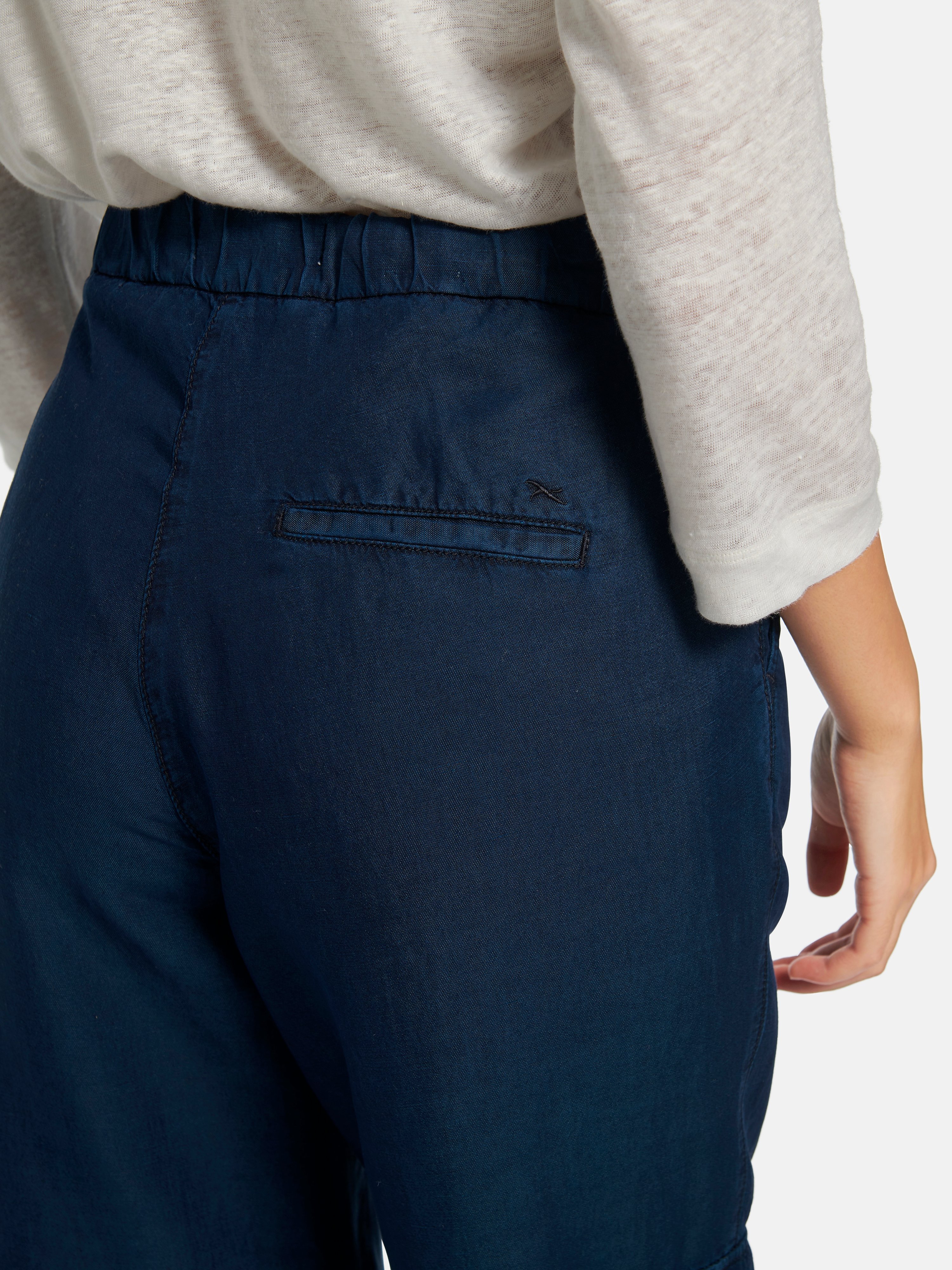 Knöchellange Relaxed Fit-Schlupf-Hose