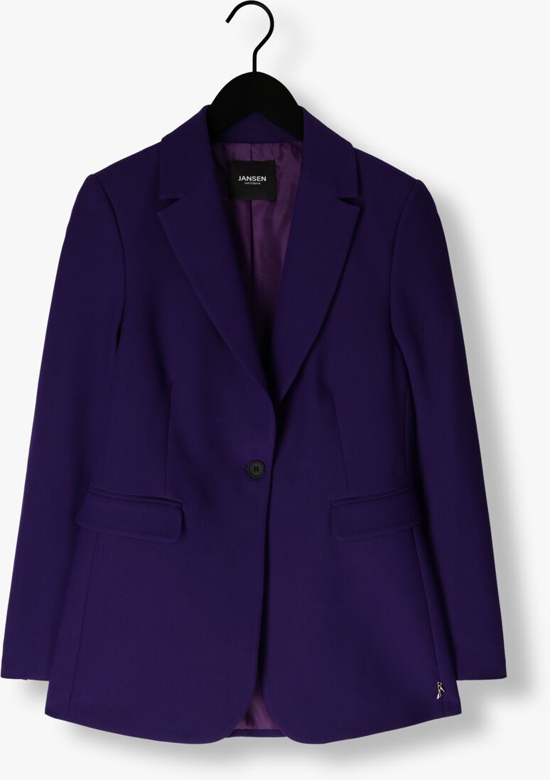 JANSEN AMSTERDAM paarse jansen amsterdam blazer wq238 woven blazer with long sleeve