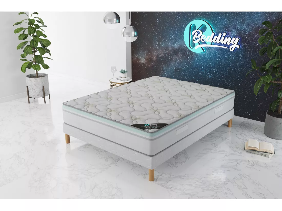 Ensemble matelas AloeVera + sommier 120x190 hauteur 27cm