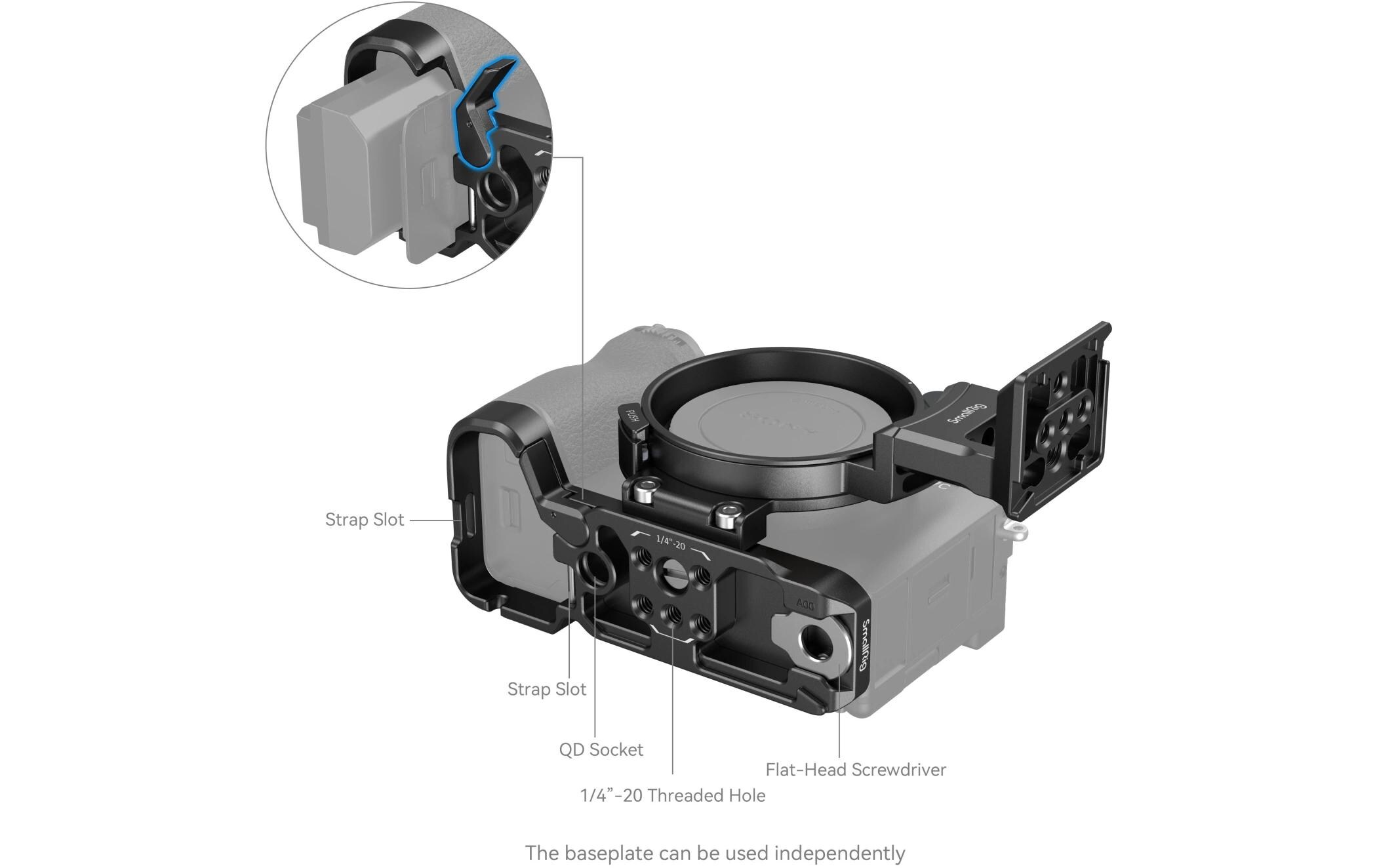 Adapter Horizontal-zu-vertikal Platte<br>Zum Umschalten zwischen horizontalem und vertikalem Modus