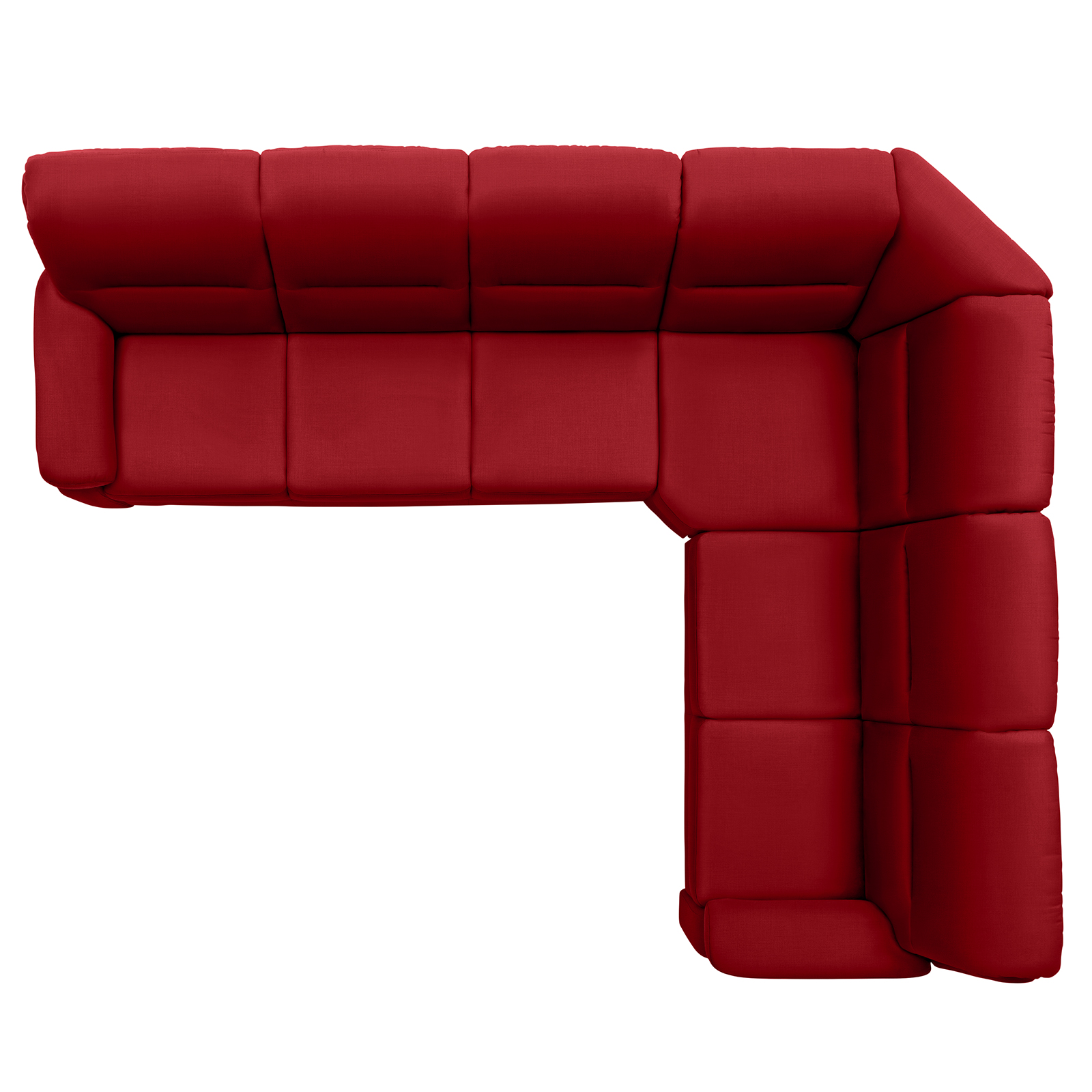 polsterpower Ecksofa - Miro bordeaux - Basismodell - rechts