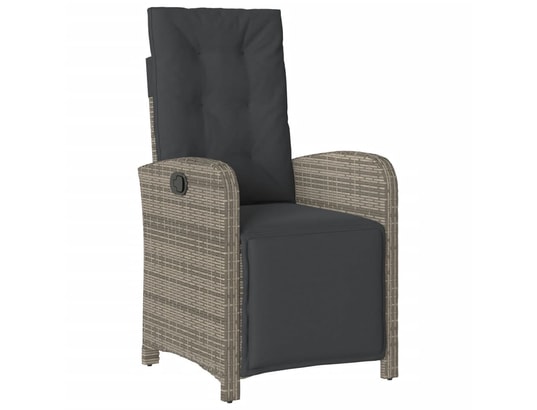 LES TENDANCES - Ensemble table et chaises de jardin-noir-6 places-437852