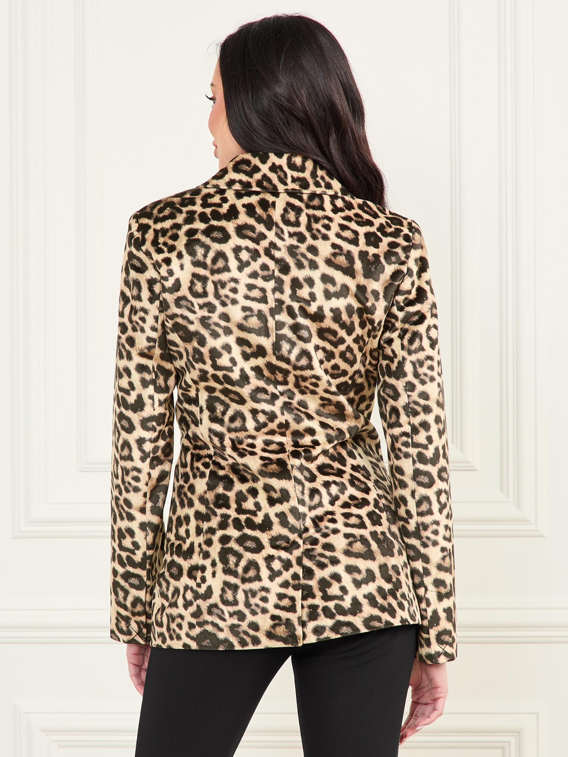 Blazer Pamela de veludo estampado