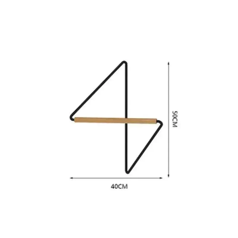 Corner Wooden Metal Wall Hanger | Minimal Designer Style Coat Clothes Rack