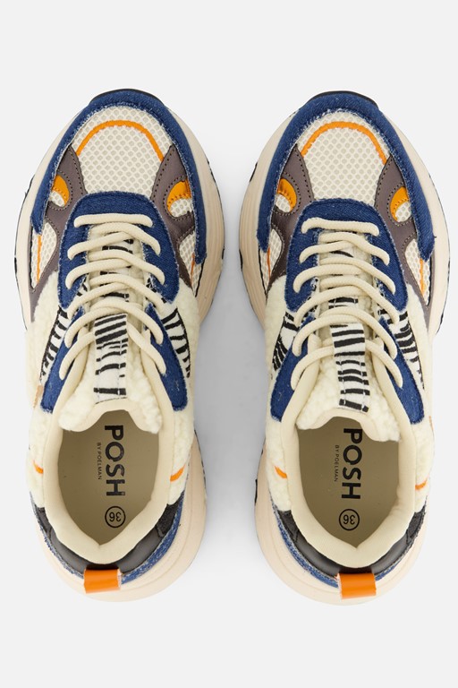 POSH by Poelman Teddy Sneakers blauw