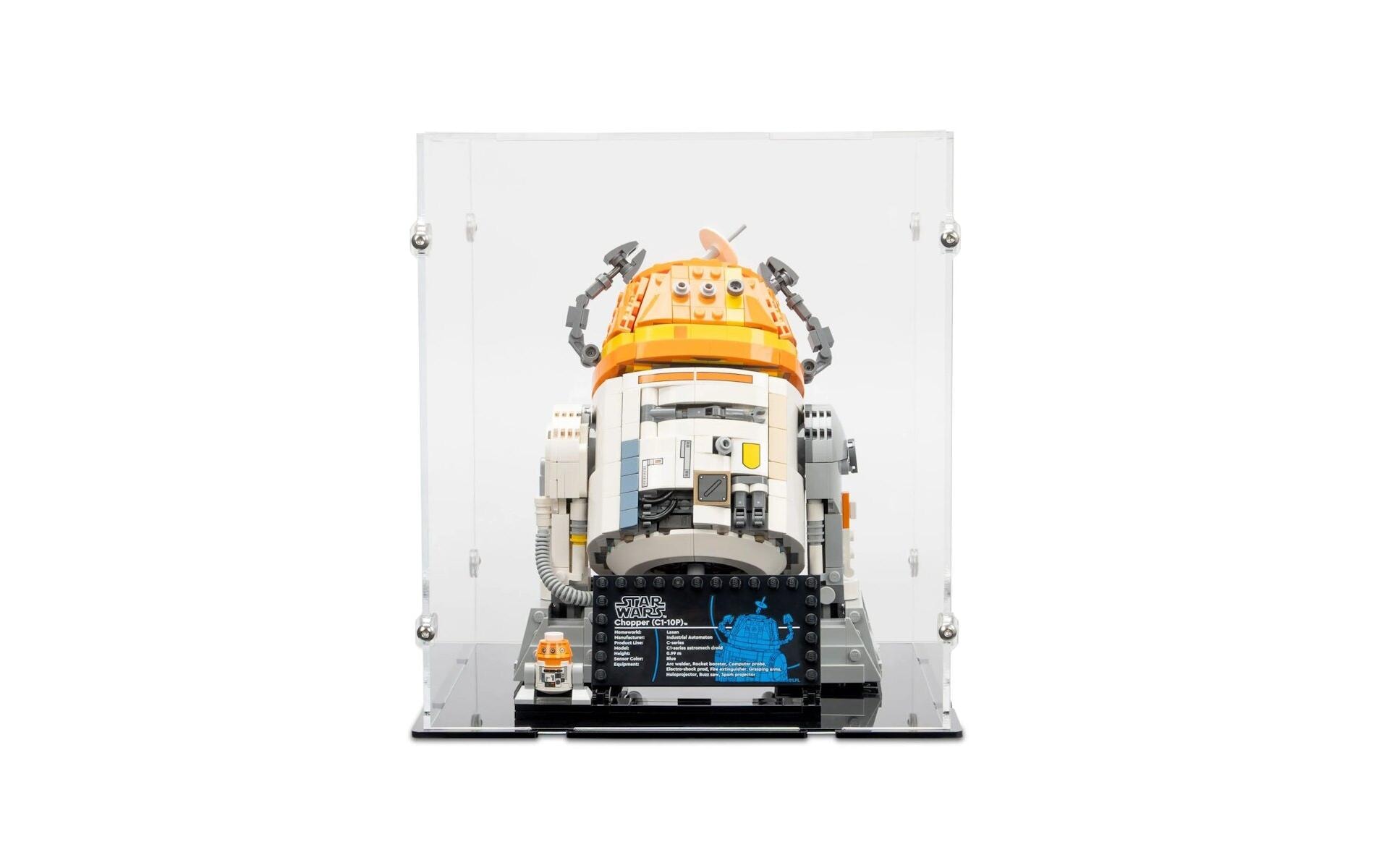 Acryl-Display für Star Wars Astromech-Droide Chopper 75416Elegantes Acryl-Display für die LEGO Sammlung