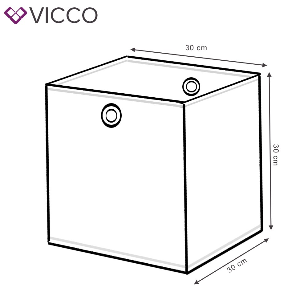 VICCO 2er Set Faltbox 30x30 cm Kinder Faltkiste Aufbewahrungsbox Regalkorb