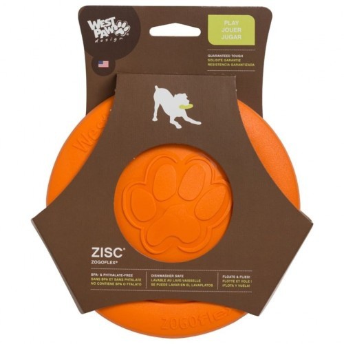 Disco voador laranja para cães