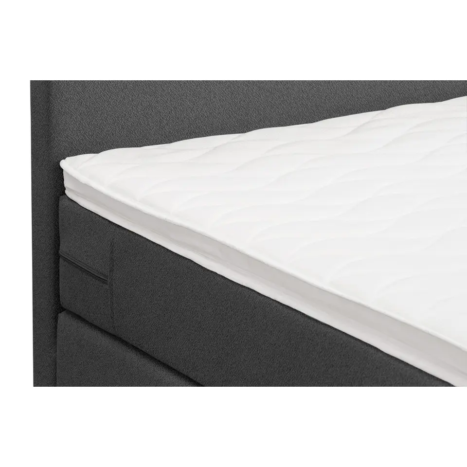 Boxspring Liv egaal - antraciet - 120x200 cm - slanke poot
