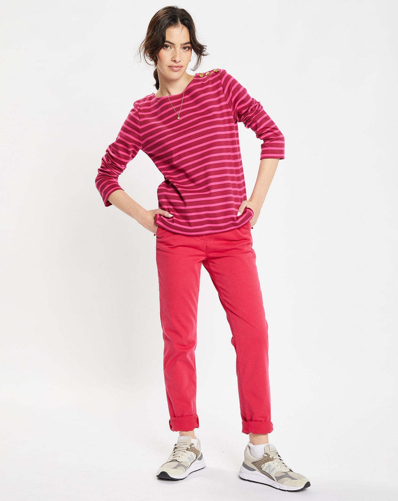 Jodhpur Pantalon chino Cyrilp rose foncé