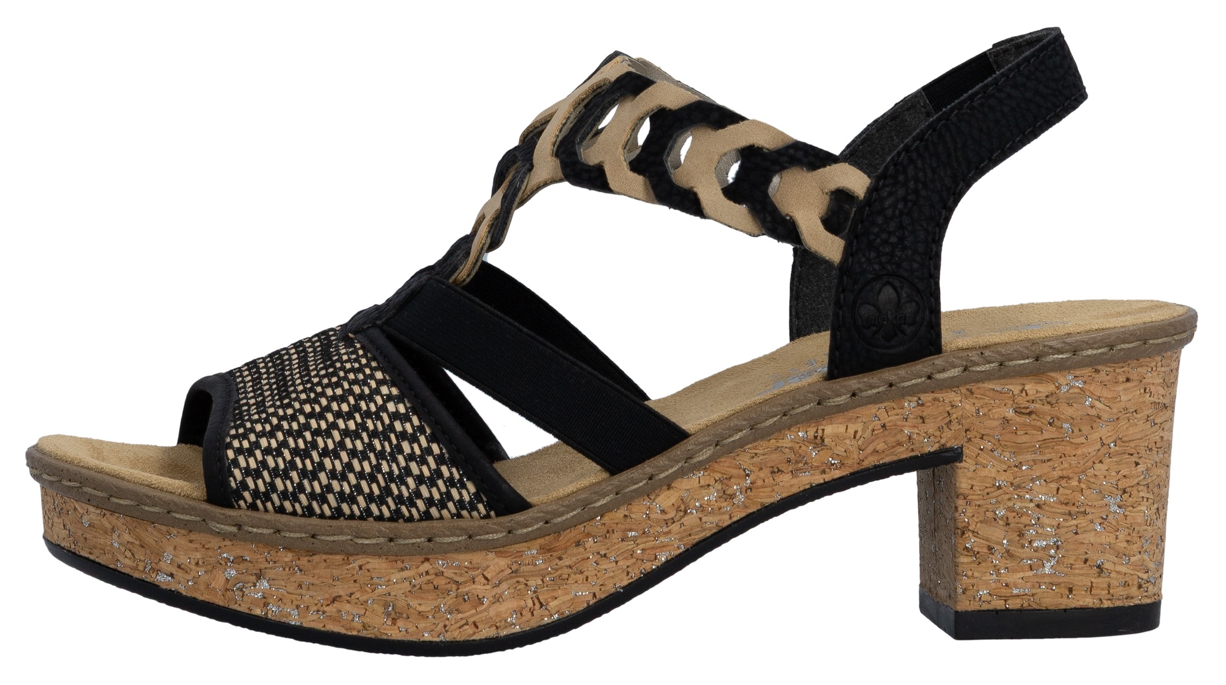 Rieker Sandalette  , Sommerschuh, Sandale, Plateauabsatz, in elegantem Look