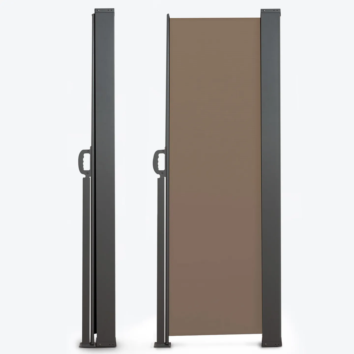 Paravent extérieur rétractable 180 x 400 CM taupe store latéral