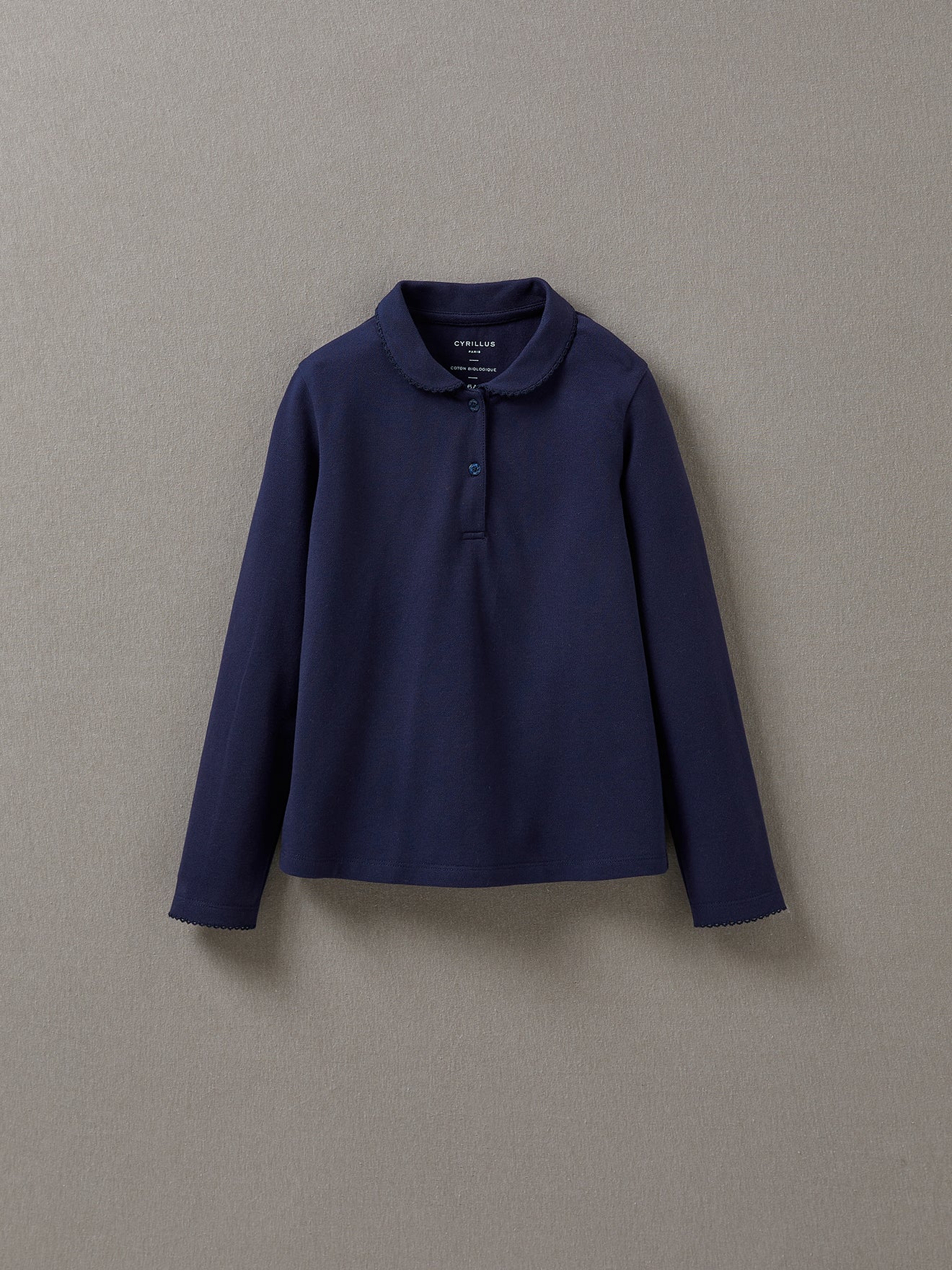 Polo en maille piquée fille - Coton bio