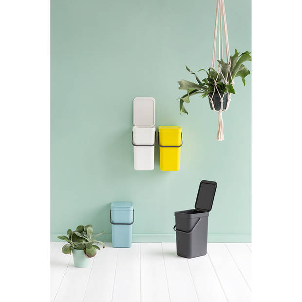 Brabantia Sort & Go afvalemmer 12 liter - Dark Grey