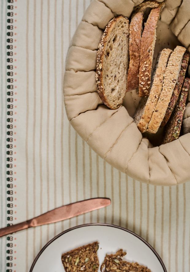 Brødkurv beige - 24 cm ø 22