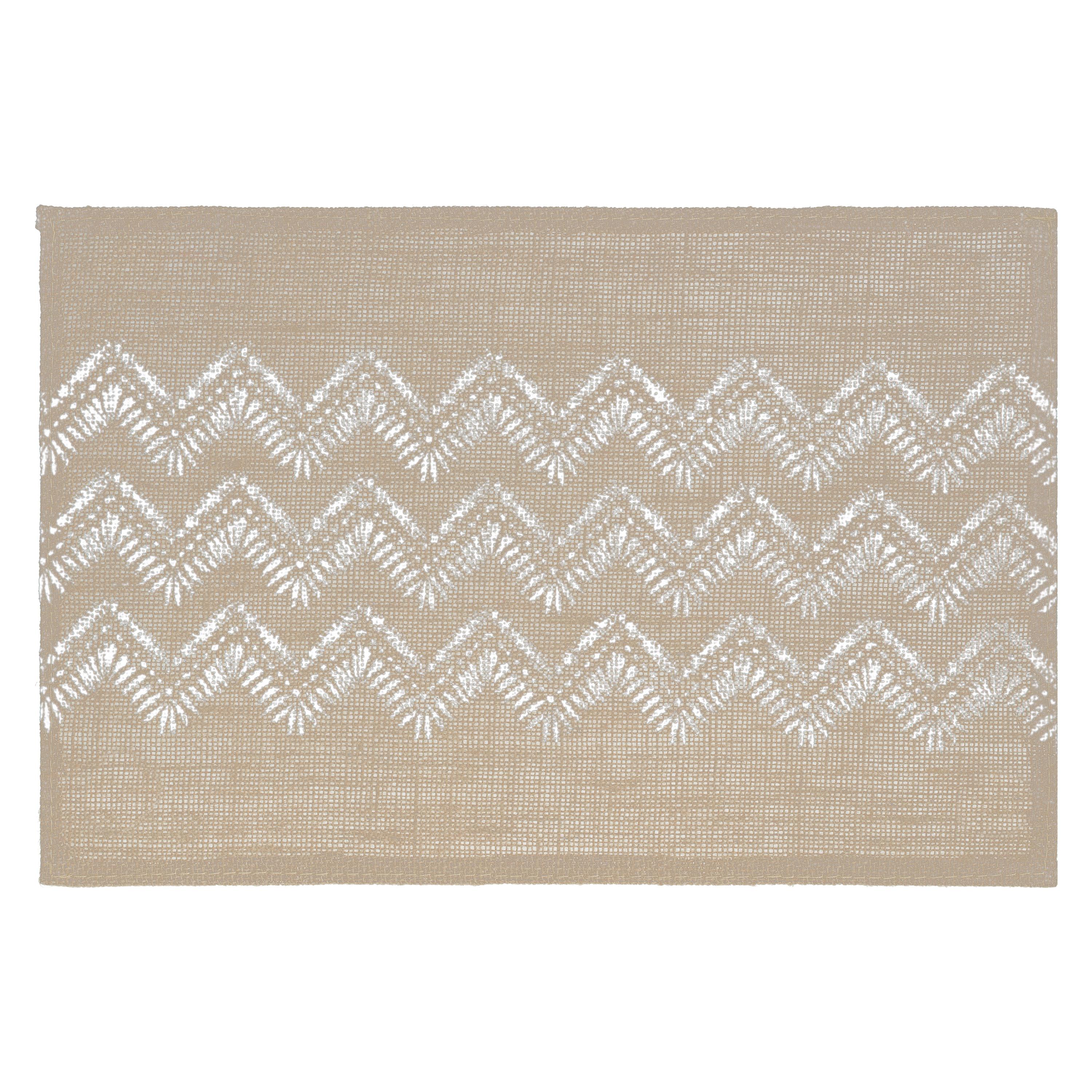 SET TABLE JUTE CHEVRON NOIR 45X30CM