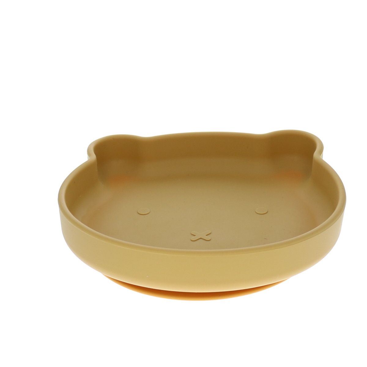 Assiette ours silicone jaune moutarde Pause goûter