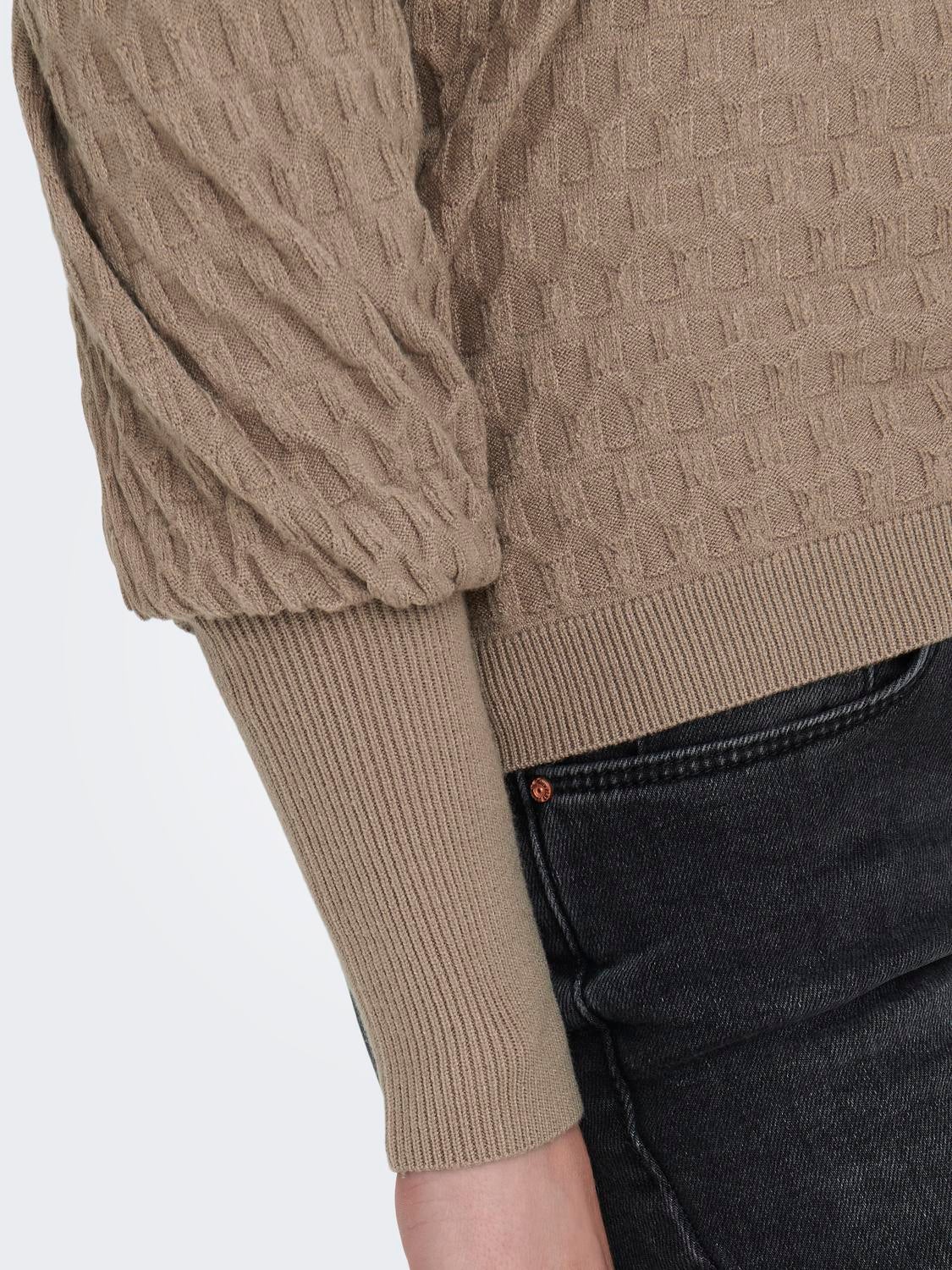 ONLFAYE Strickpullover Silver Mink