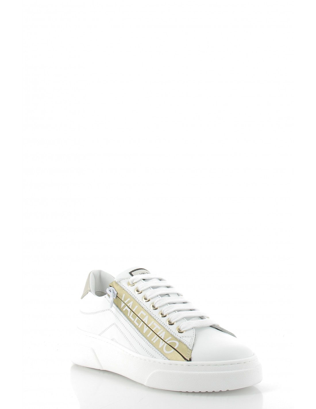 valentino Baskets de ville femme stan summer cuir blanc/doré