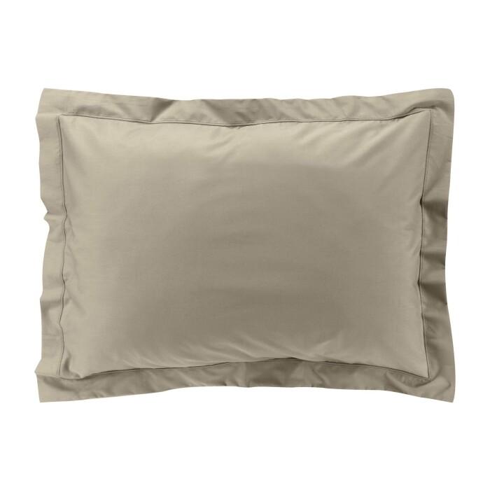 TAIE OREILLER 50X70CM PERCALE UNI 78 FILS SABLE