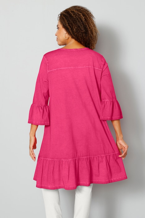 Longshirt, Volants, 3/4-Ärmel