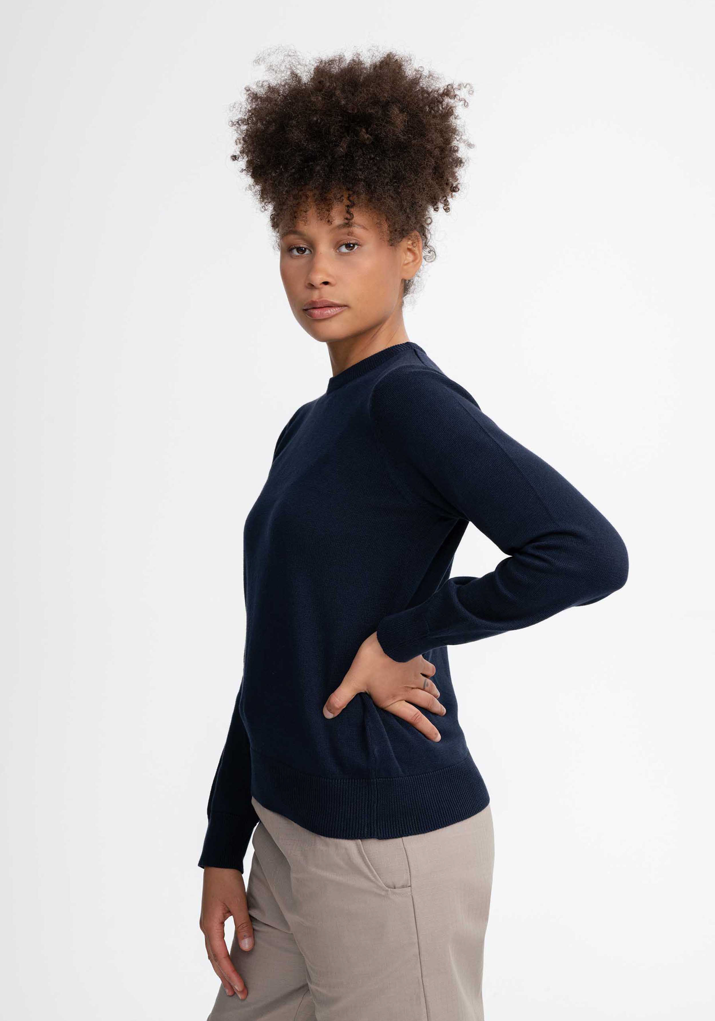 Mela Feinstrickpullover Dhana Navy