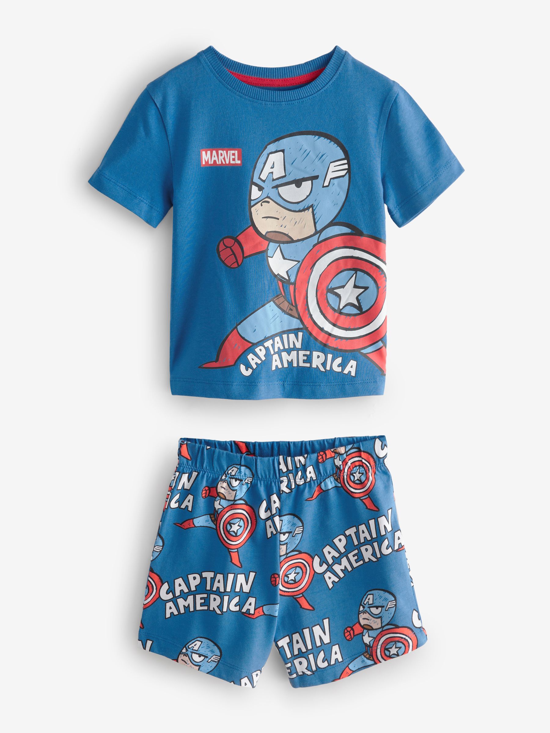 Meerkleurige mini Marvel - 100% katoenen korte pyjama's verpakking van 3 (12 mnd - 11 jr)