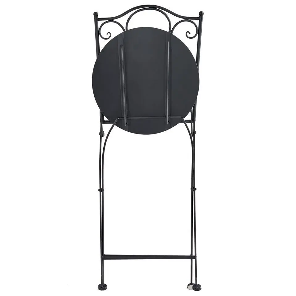 ADRANO - Set van 2 tuinstoelen - Zwart - IJzer