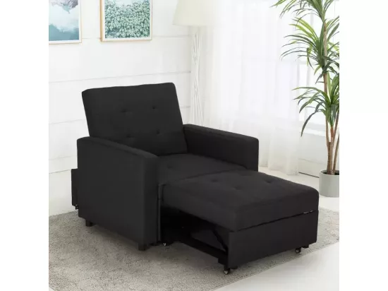 Fauteuil-lit peu encombrant avec accoudoirs au design moderne Zeta