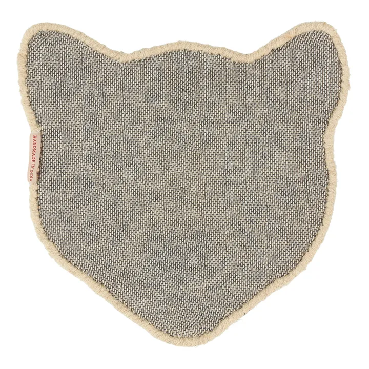 Doing Goods Tapis tête de léopard en laine Loony  | Marron