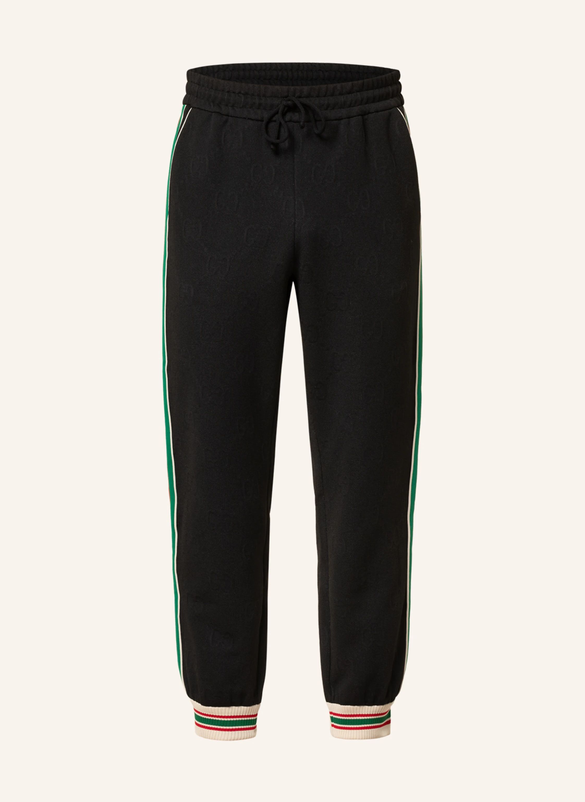 GUCCI Jacquard-Hose GG im Jogging-Stil mit Galonstreifen