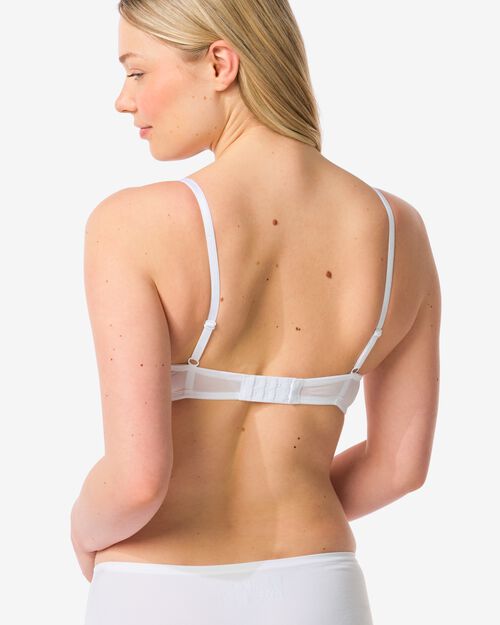 soutien-gorge préformé en dentelle avec armatures blanc