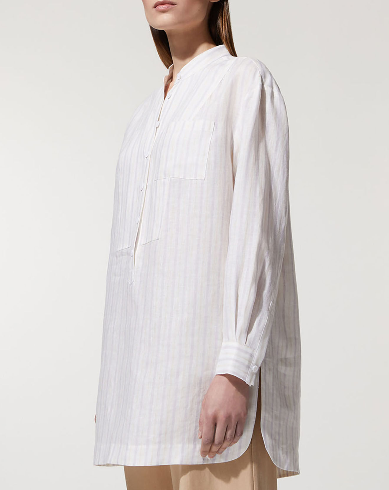 Jodhpur Chemise longue 100% Lin Midor blanche