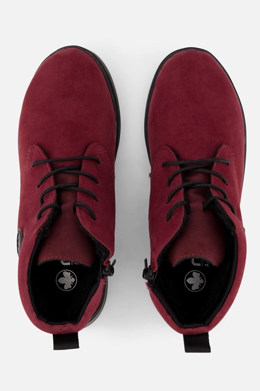 Rieker Veterboots bordeaux Suede