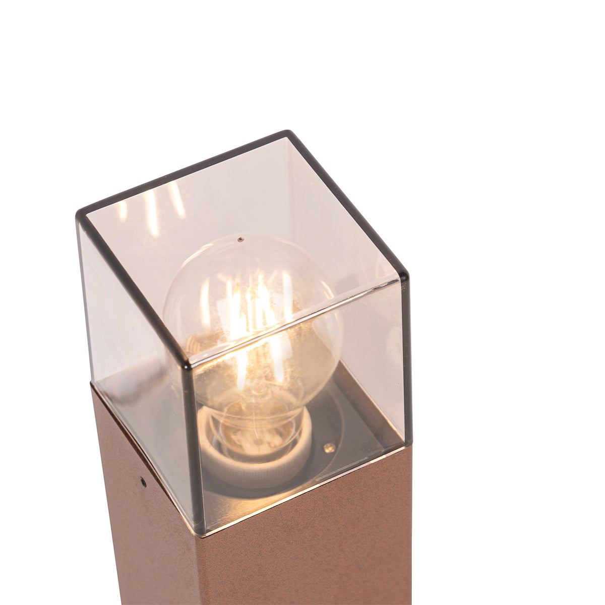 Industriële buitenvloerlamp, roestbruin, 50 cm, IP44 – Denemarken