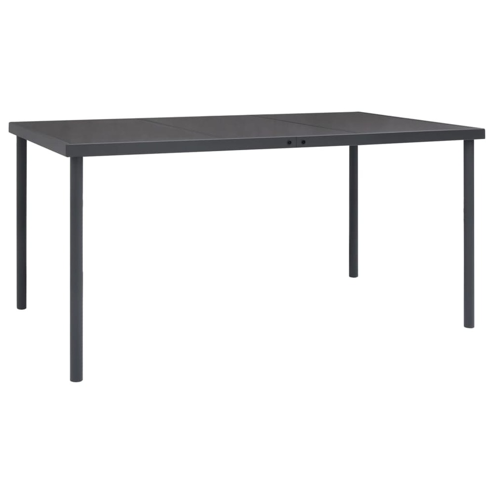 Mobilier de salle à manger d'extérieur 7 pièces acier