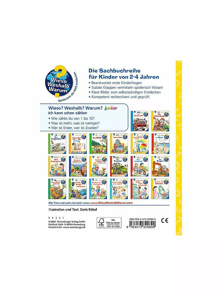 RAVENSBURGER Buch - Wieso Weshalb Warum Junior - Ich kann schon zählen keine Farbe