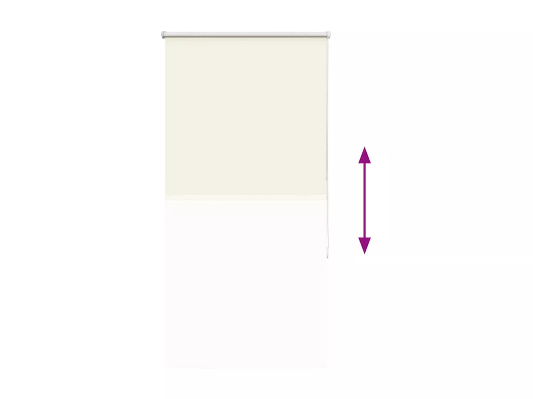 Store enrouleur occultant blanc cassé largeur du tissu 70,7 cm