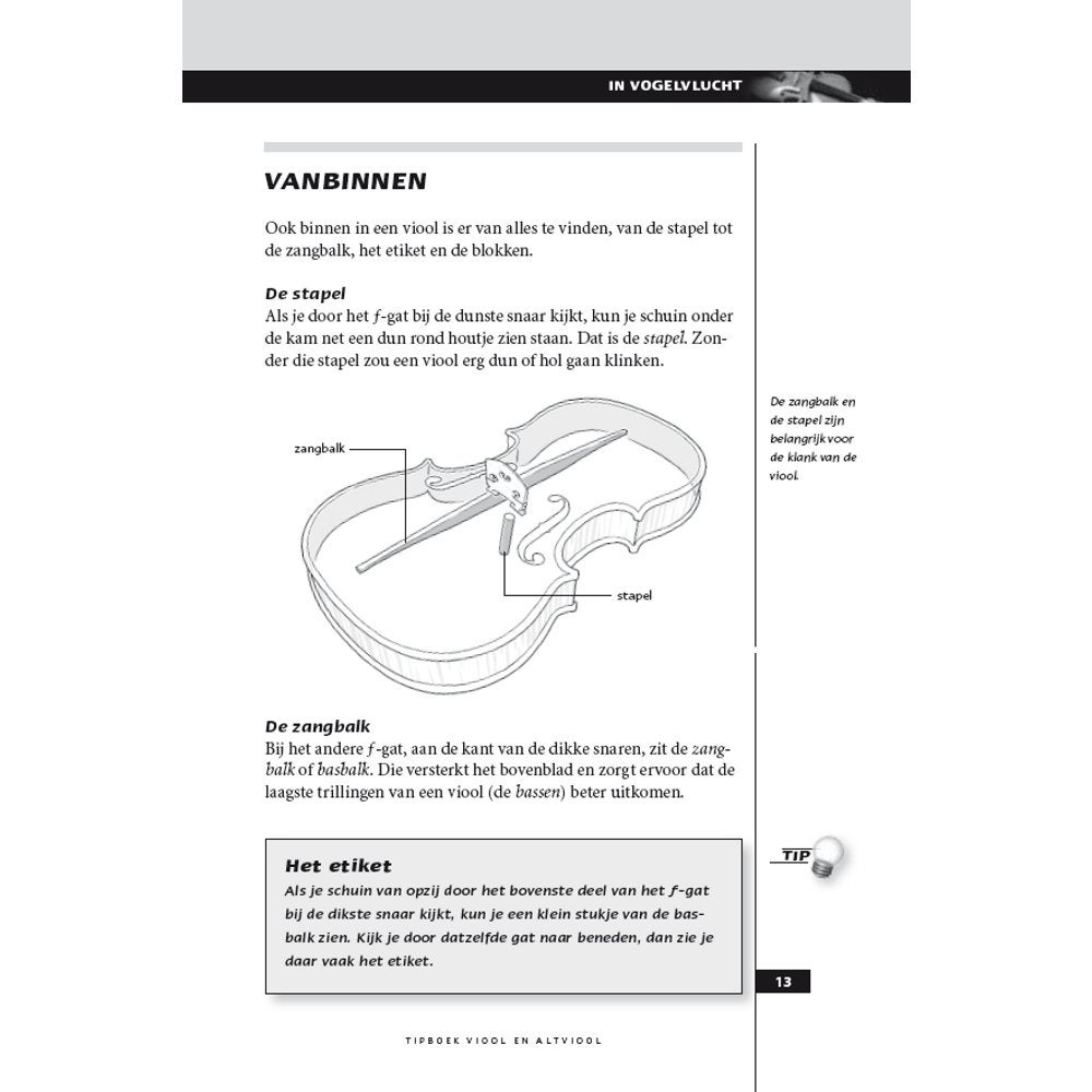 Tipboek viool en altviool met tipcodes