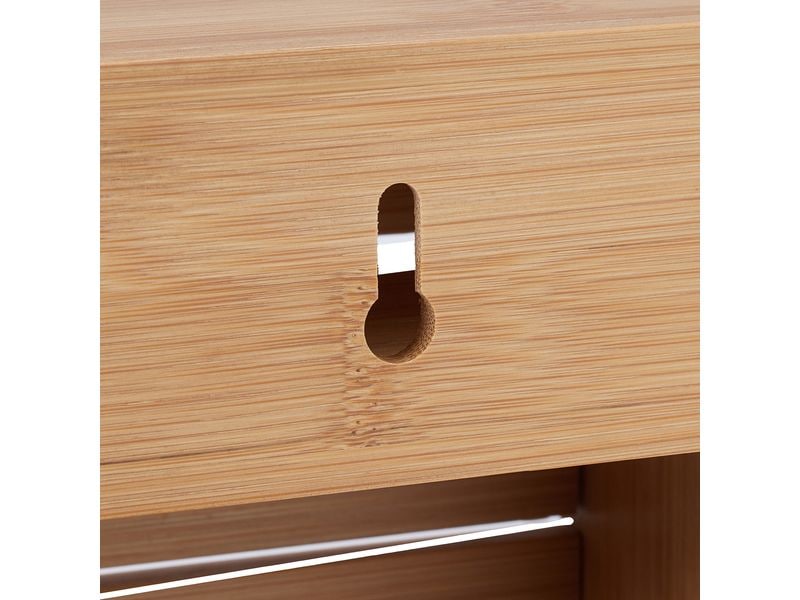 relaxdays Folienschneider 3 in 1 Natur Folienorganizer für Wand und Schublade