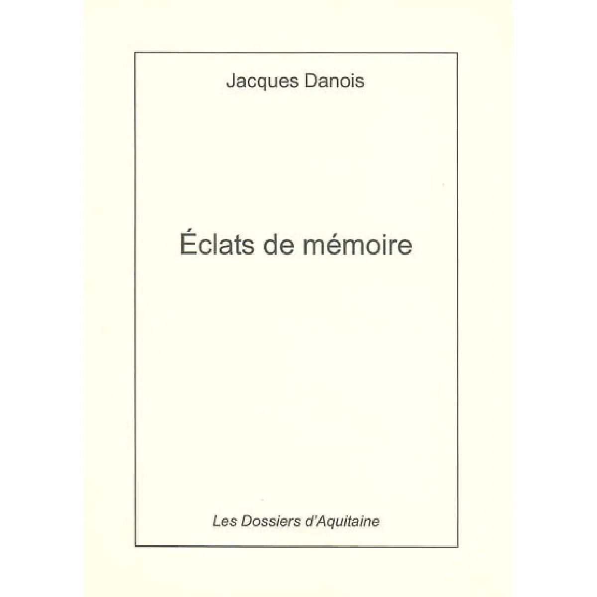 Eclats de mémoire · Occasion